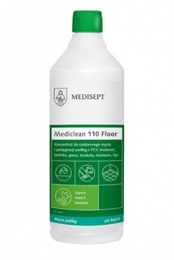 Zdjęcie 1 MEDICLEAN 110 Floor Preparat do mycia i konserwacji podłóg 1L Białe Kwiaty /12/