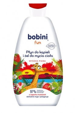 Zdjęcie 1 BOBINI FUN Płyn do kąpieli dla dzieci 500ml Truskawka