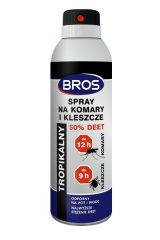 BROS Spray na Komary i Kleszcze 50proc DEET 180ml...