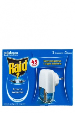 Zdjęcie 1 RAID Elektrofumigator urządzenie z płynem na komary 45nocy