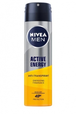 Zdjęcie 1 NIVEA Dezodorant MĘSKI Spray 150ml Active Energy