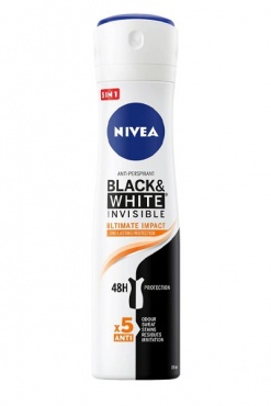 Zdjęcie 1 NIVEA Dezodorant DAMSKI Spray 150ml Invisible Black & White Ultimate Impact