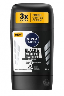 Zdjęcie 1 NIVEA Dezodorant MĘSKI w sztyfcie 50ml Invisible Black and White Oryginal