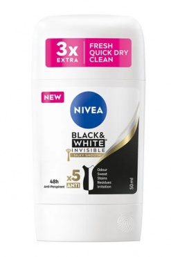 Zdjęcie 1 NIVEA Dezodorant DAMSKI w sztyfcie 50ml Invisible Black and white Smooth