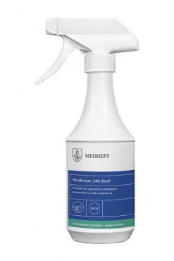 Zdjęcie 1 MEDICLEAN MC-240 Preparat do czyszczenia i pielęgnacji stali nierdzewnej 500ml. Spray /12/