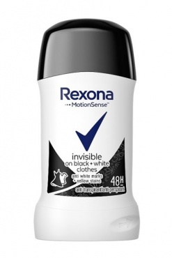 Zdjęcie 1 REXONA Dezodorant DAMSKI Sztyft 40ml Invisible Black and White